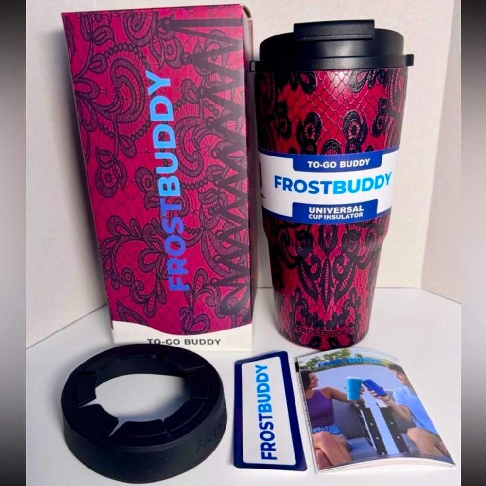 FrostBuddy To-Go Buddy "Knotty" Sold Out Tumbler HTF  EUC Valentine Edition